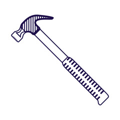 Sticker - hammer tool equipment isolated icon