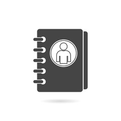 Canvas Print - Address book icon with shadow