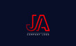 Creative Letters JA Logo Design Vector Template. Initial Letters JA Logo Design
