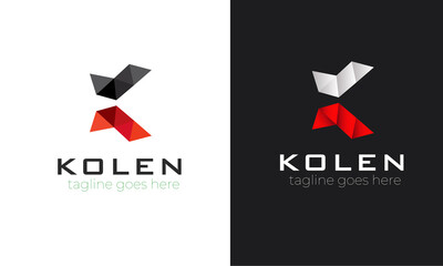 Letter K logo icon design template elements K latter logo design modern minimal line art creative unique logotype .latter logo mark designs for company agency etc .polygon shape logo designs concept 