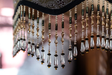 Glass Pieces on an Antique Lamp