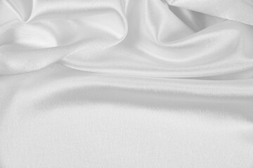 Poster - Satin fabric with gentle curves