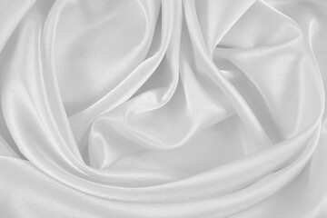 Satin fabric with gentle curves