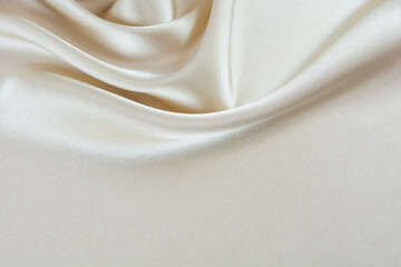 Satin fabric with gentle curves