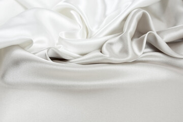 Satin fabric with gentle curves