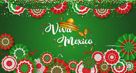 Wall Mural - Mexico Independence Day (Viva Mexico).