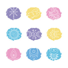 Sticker - bundle of zodiac signs and symbols