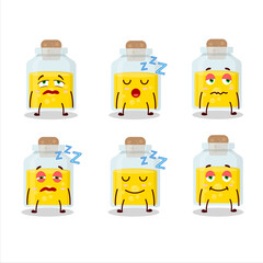 Poster - Cartoon character of yellow potion with sleepy expression