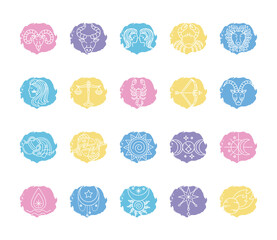 Sticker - bundle of zodiac signs and symbols