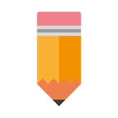 Sticker - pencil school supply isolated icon