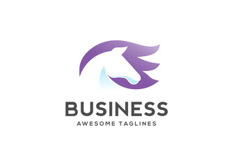 Wall Mural - creative horse head modern logo vector illustration