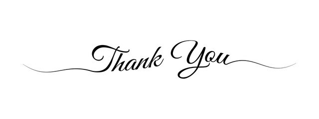Wall Mural - thank you letter calligraphy banner