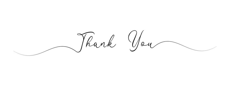 thank you letter calligraphy banner