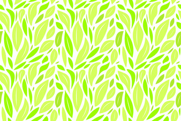 Wall Mural - green leaf seamless pattern background illustration vector