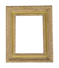 Sticker - Beige vintage frame for painting or picture isolated on a white background