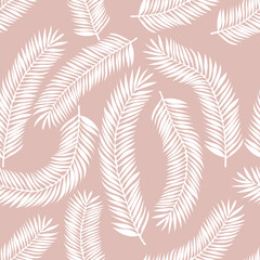 Naklejka na meble Seamless natural pattern or wallpaper. Silhouettes of various beautiful flowers, branches and leaves on a gentle background. Samples for wrapping paper and gifts. Stylized plants.