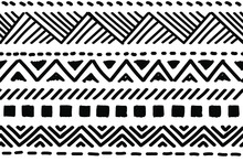 Ethnic Vector Seamless Pattern. Tribal Geometric Background, Boho Motif, Maya, Aztec Ornament Illustration. Rug Textile Print Texture
