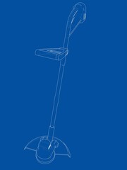 Wall Mural - outline trimmer grass cutter