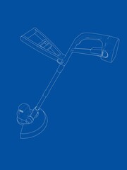 Wall Mural - outline trimmer grass cutter