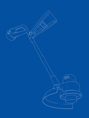 Wall Mural - outline trimmer grass cutter