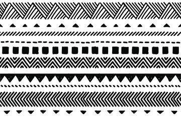 Ethnic vector seamless pattern. Tribal geometric background, boho motif, maya, aztec ornament illustration. rug textile print texture