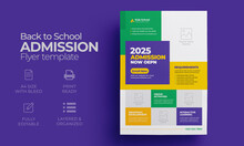 Kids Back To School Education Admission Flyer Poster Layout Template