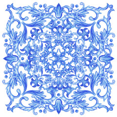  Azulejos Portuguese watercolor