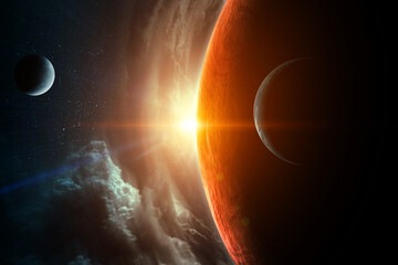 Aufkleber - Image of outer space. . Mixed media