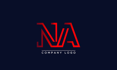 Creative letters NA or AN Logo Design Vector Template. Initial Letters NA Logo Design	