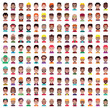 © The Mumus - Set of 100 men and women avatars in flat design.