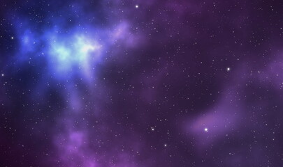 Wall Mural - Space scape illustation design with beautiful stars field