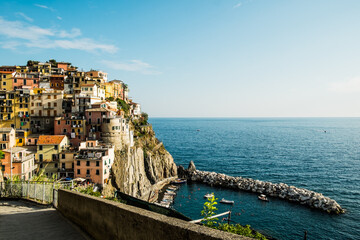 Panoramica delle Cinque Terre in Liguria. 