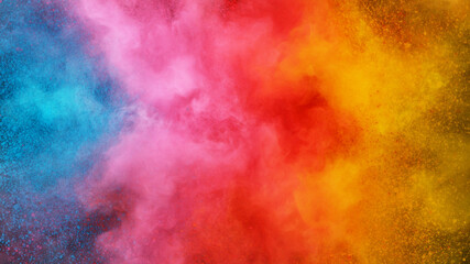 Wall Mural - Abstract coloured powder explosion background