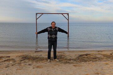 man on the beach