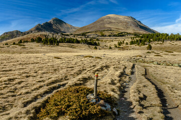 The two Peric Peaks (Capcir, France Pyrenees Mountains)