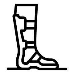 Canvas Print - Leg plaster icon. Outline leg plaster vector icon for web design isolated on white background