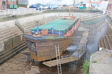 Wall Mural - Boat in dry dock	