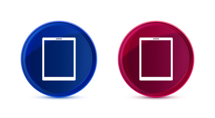 Tablet icon silky round button set illustration