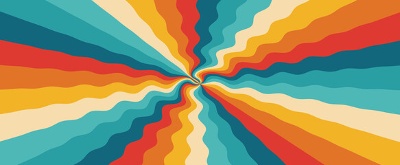 Wall Mural - abstract retro colorful background