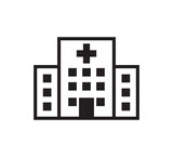 Fototapeta  - Hospital icon vector logo design template