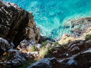 waves on the rocks