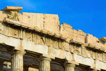 Wall Mural -  Parthenon of Athens metope detail on Acropolis Hill in Greece 