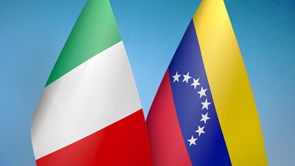 Italy and Venezuela two flags