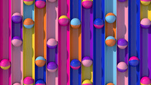Bright Colorful Balls Rolling