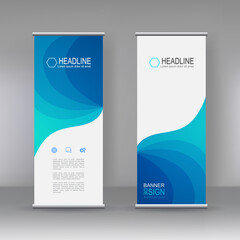 Wall Mural - Vertical banner stand template design, infographics, Modern Flag Banner Design. Cover, Annual Report, Magazine,Poster, Corporate Presentation, Flyer, Website. vector abstract geometric background