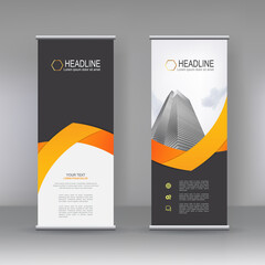 vertical banner stand template design, infographics, modern flag banner design. cover, annual report