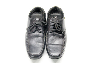 charming and stylish black leather shoes