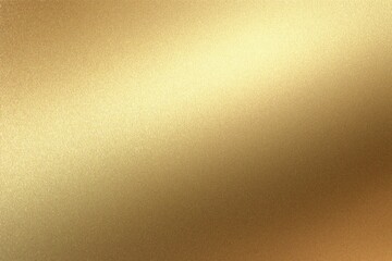 Glowing gold foil metal panel wall with copy space, abstract texture background