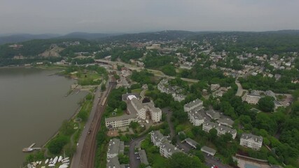 Wall Mural - Town of Peekskill Westchester County New York Drone Video