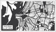 Porto Alegre Brazil City Map in Black and White Color in Retro Style. Outline Map.